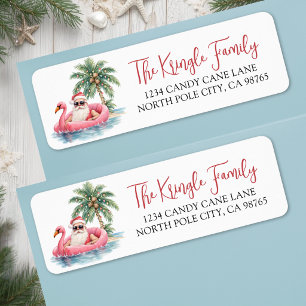 Tropical Christmas Return Address Label