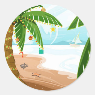 Tropical Christmas Sticker