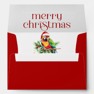 Tropical Christmas Theme Thank You Retro Text Envelope