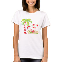 Tropical Christmas Tree Flamingo t-Shirt
