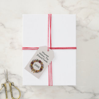 Tropical Christmas Wreath Gift Tag