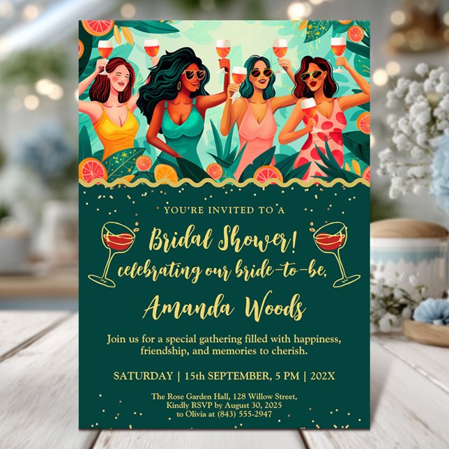 Tropical Citrus Bridal Shower Invitation (Creator Uploaded)