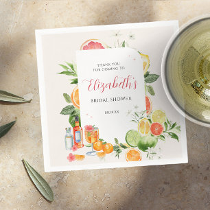 Tropical Citrus Bridal Shower  Napkin