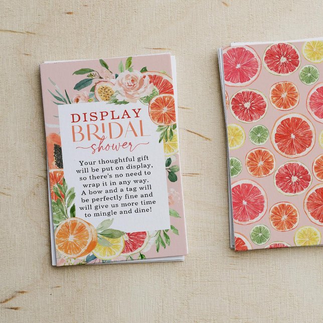 Tropical Citrus Display Bridal Shower Card (Creator Uploaded)