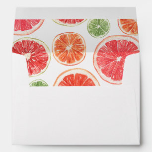 Tropical Citrus Lemon Orange Envelope
