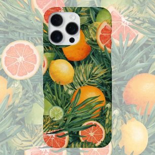 Tropical Citrus Medley – Watercolor Lemon, Orange  iPhone 16 Pro Max Case