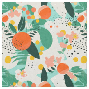 Tropical Citrus Pattern Fabric