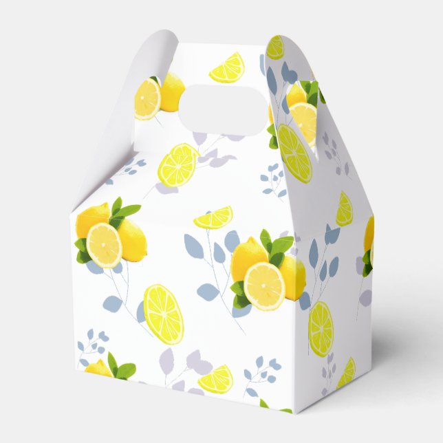 Tropical Citrus summer fresh Orange lemon Slice  Favour Box (Front Side)