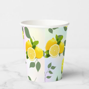 Tropical Citrus summer fresh Orange lemon Slice  Paper Cups