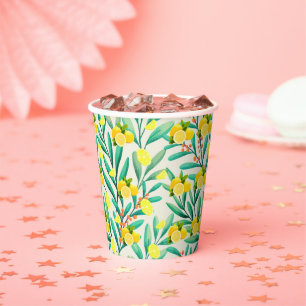 Tropical Citrus summer fresh Orange lemon Slice  Paper Cups