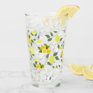 TROPICAL Citrus SUMMER FRUIT Orange lemon Slice  Glass