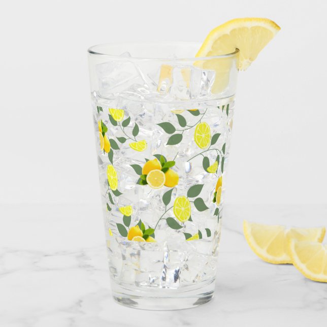 TROPICAL Citrus SUMMER FRUIT Orange lemon Slice  Glass (Back Ice)