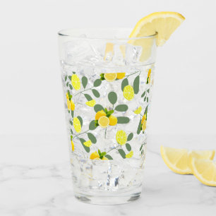 TROPICAL Citrus SUMMER FRUIT Orange lemon Slice  Glass