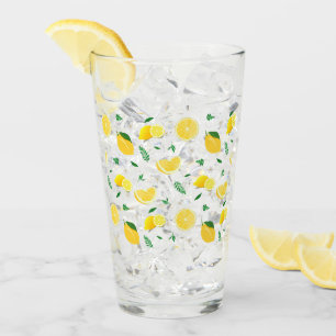 TROPICAL Citrus SUMMER FRUIT Orange lemon Slice  Glass