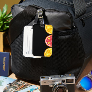 TROPICAL Citrus SUMMER FRUIT Orange lemons Slice Luggage Tag