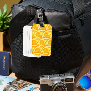 TROPICAL Citrus SUMMER FRUIT Orange lemons Slice Luggage Tag