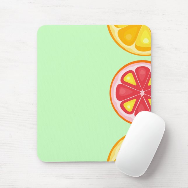 TROPICAL Citrus SUMMER FRUIT Orange lemons Slice Mouse Pad (With Mouse)