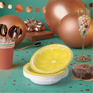 TROPICAL Citrus SUMMER FRUIT Orange lemons Slice Paper Plate
