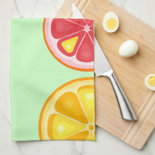 TROPICAL Citrus SUMMER FRUIT Orange lemons Slice Tea Towel