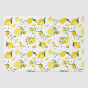 TROPICAL Citrus SUMMER FRUIT Orange lemons Slice  Tissue Paper