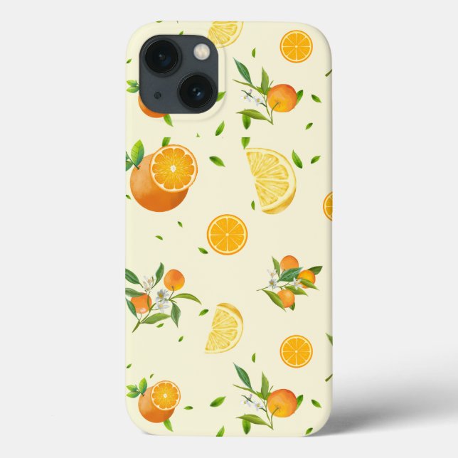 Tropical Citrus SUMMER Orange lemon Slice Case-Mate iPhone Case (Back)