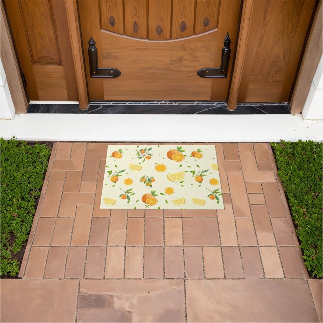 Tropical Citrus SUMMER Orange lemon Slice Doormat (Outdoor)