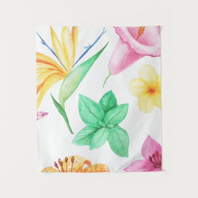 Tropical City Art Tapestry (Front)