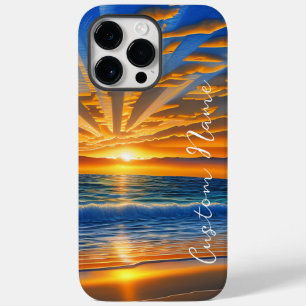 Tropical Clear Ocean Sunset Case-Mate iPhone 14 Pro Max Case