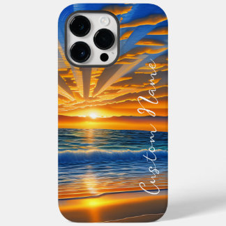Tropical Clear Ocean Sunset Case-Mate iPhone 14 Pro Max Case