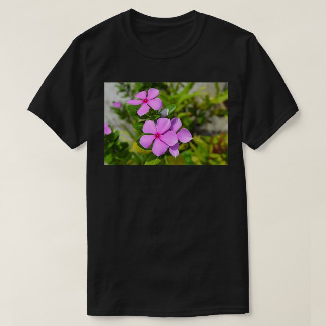 Tropical climate flower with green leaves for prin T-Shirt (Design Front)
