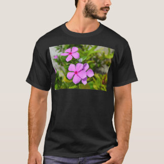 Tropical climate flower with green leaves for prin T-Shirt