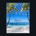 Tropical Coastal Beach Christmas Holiday Card<br><div class="desc">Tropical Coastal Beach Christmas Holiday Card - features a gorgeous,  tropical beach,  with glowing string lights and pretty script typography. Christmas Postcard is part of a collection.</div>
