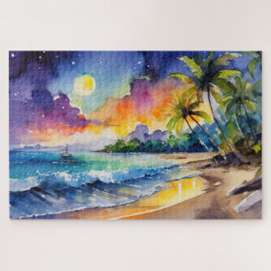 tropical coastal landscape art jigsaw puzzle