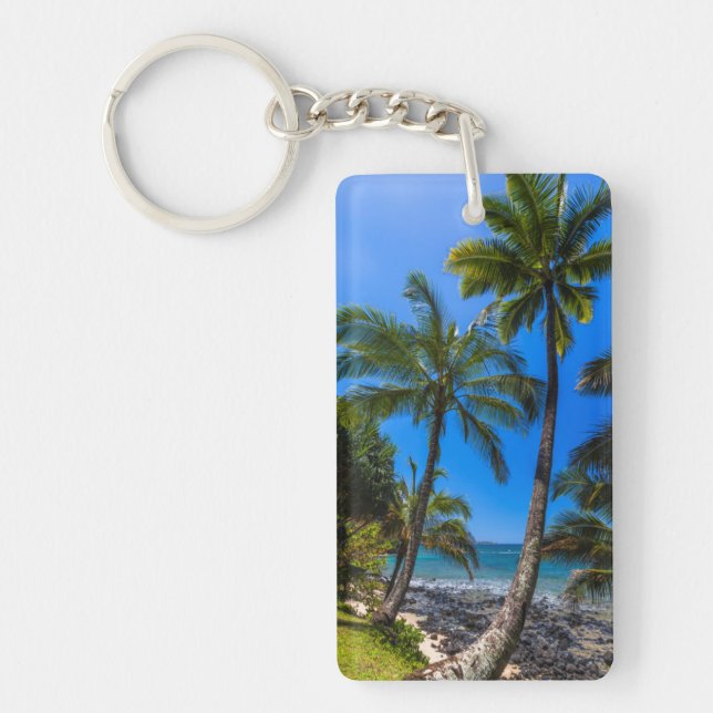 Tropical coastline 2 key ring (Front)