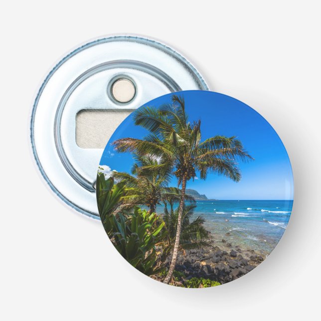 Tropical coastline bottle opener (Front)