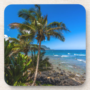 Tropical coastline coaster