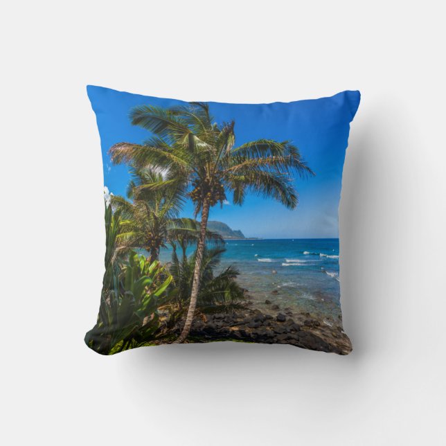Tropical coastline cushion (Front)
