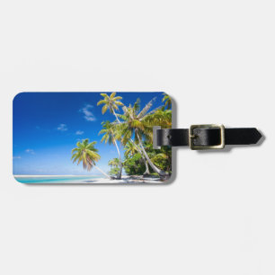 Tropical coastline luggage tag