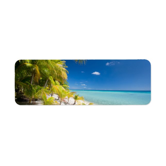 Tropical coastline return address label (Front)