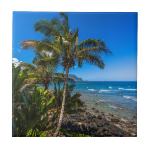 Tropical coastline tile
