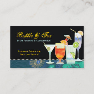 Tropical Cocktails Event Planner Business Cards