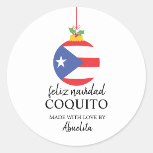 Tropical Coconut Coquito Christmas Drink  Classic Round Sticker