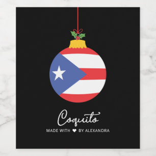 Tropical Coconut Coquito Christmas Drink Wine Lab Wine Label