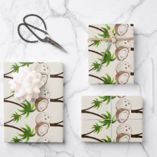 Tropical Coconut Tree Wrapping Paper
