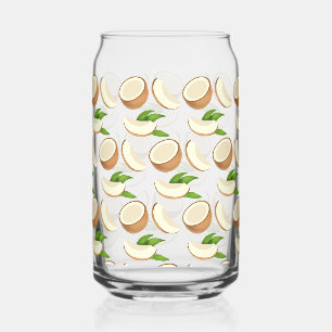 Tropical Coconuts Can Glass