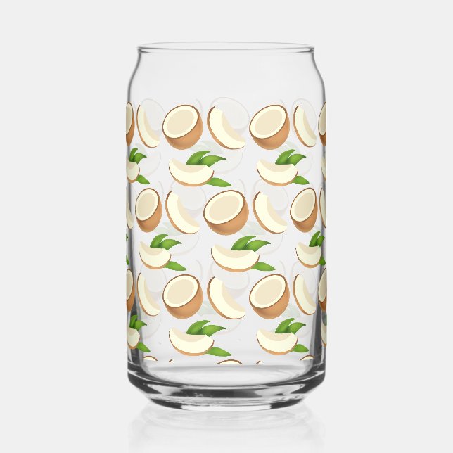 Tropical Coconuts Can Glass (Front)