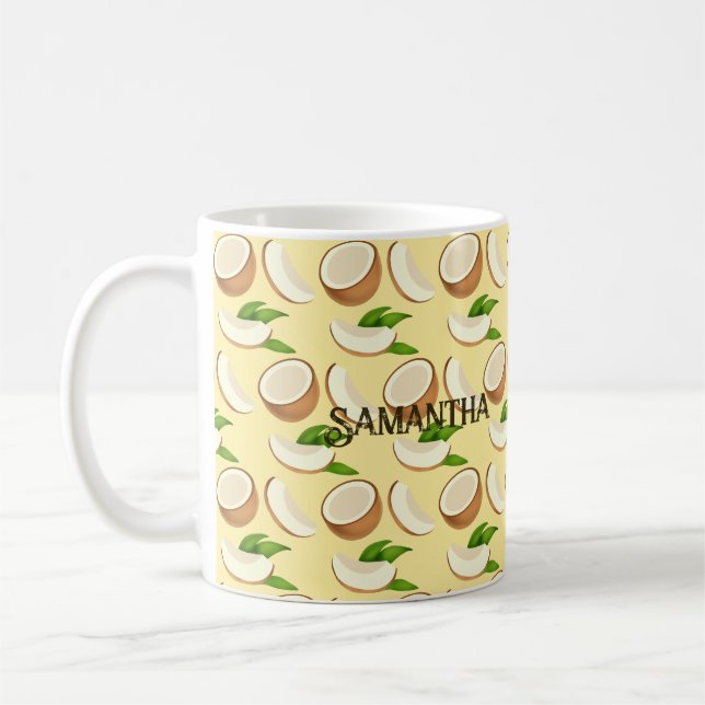 Tropical Coconuts Coffee Mug (Left)