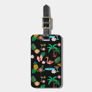 Tropical Collage 🍍🌴🦩 Luggage Tag