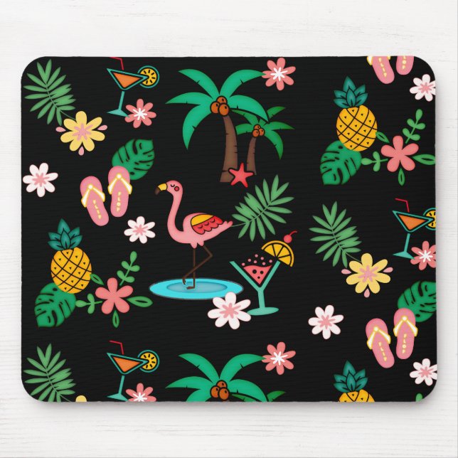 Tropical Collage Mouse Pad (Front)