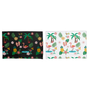 Tropical Collage Pillow Case (diff. background)